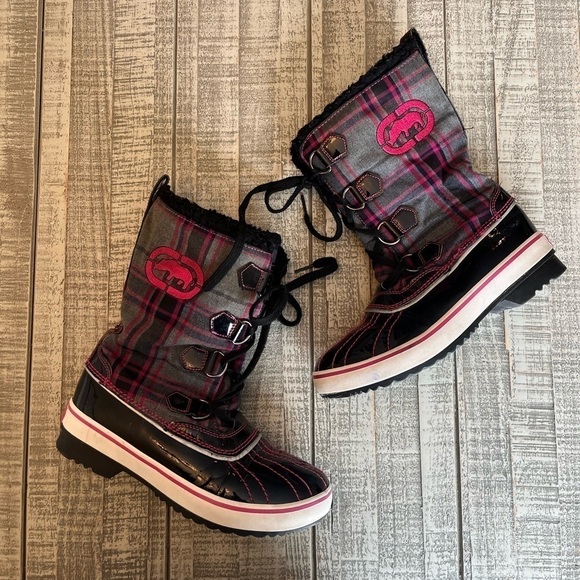 MARC ECKO - ECKO RED Women’s Highlander Misty Posh Winter boots Black/Pink - Picture 1 of 8